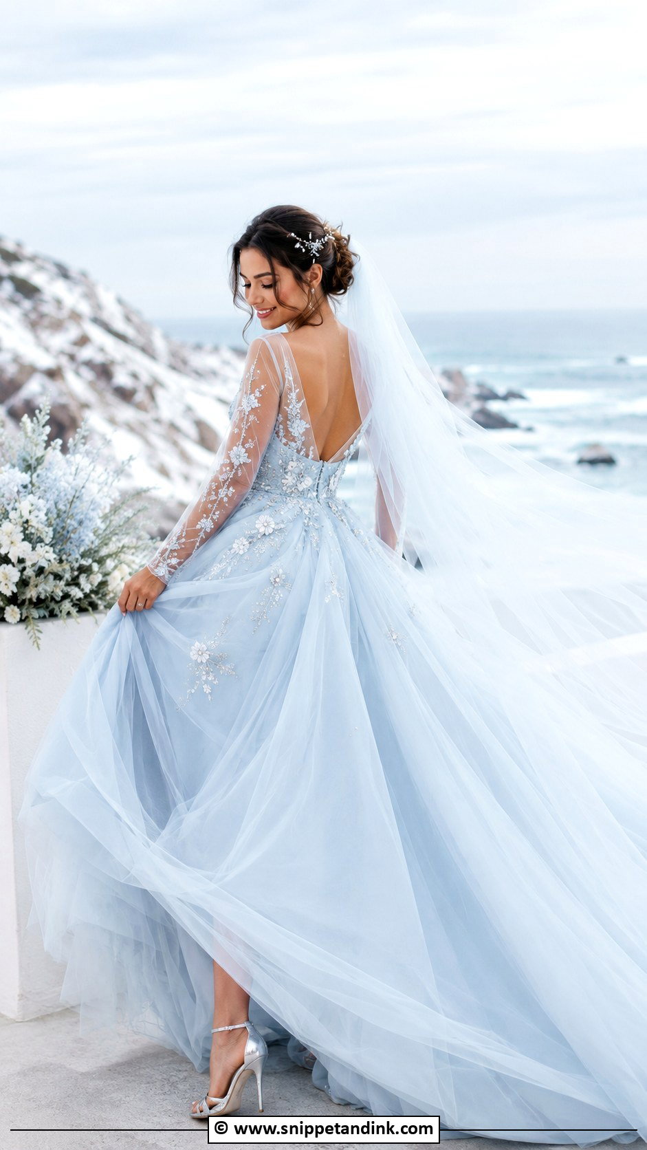 Light Blue Wedding Dress - Snippet and Ink - 30 Colored Wedding Dresses