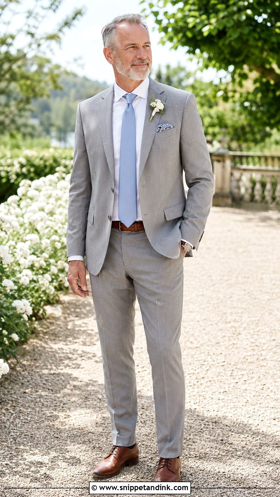 Light Gray Father of Bride Suit - Snippet and Ink - 20 Father of Bride Outfit Ideas
