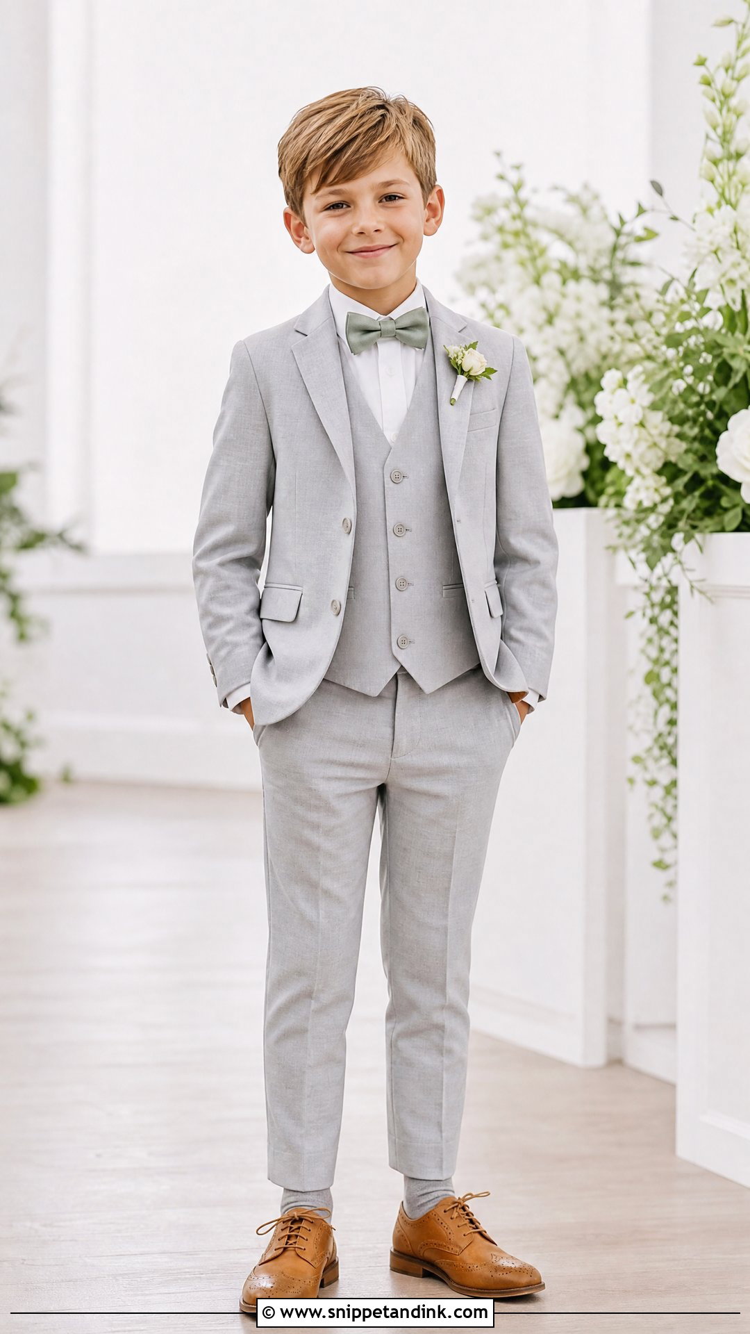 Light Gray Page Boy Suit - Snippet and Ink - 20 Page Boys Wedding Outfits