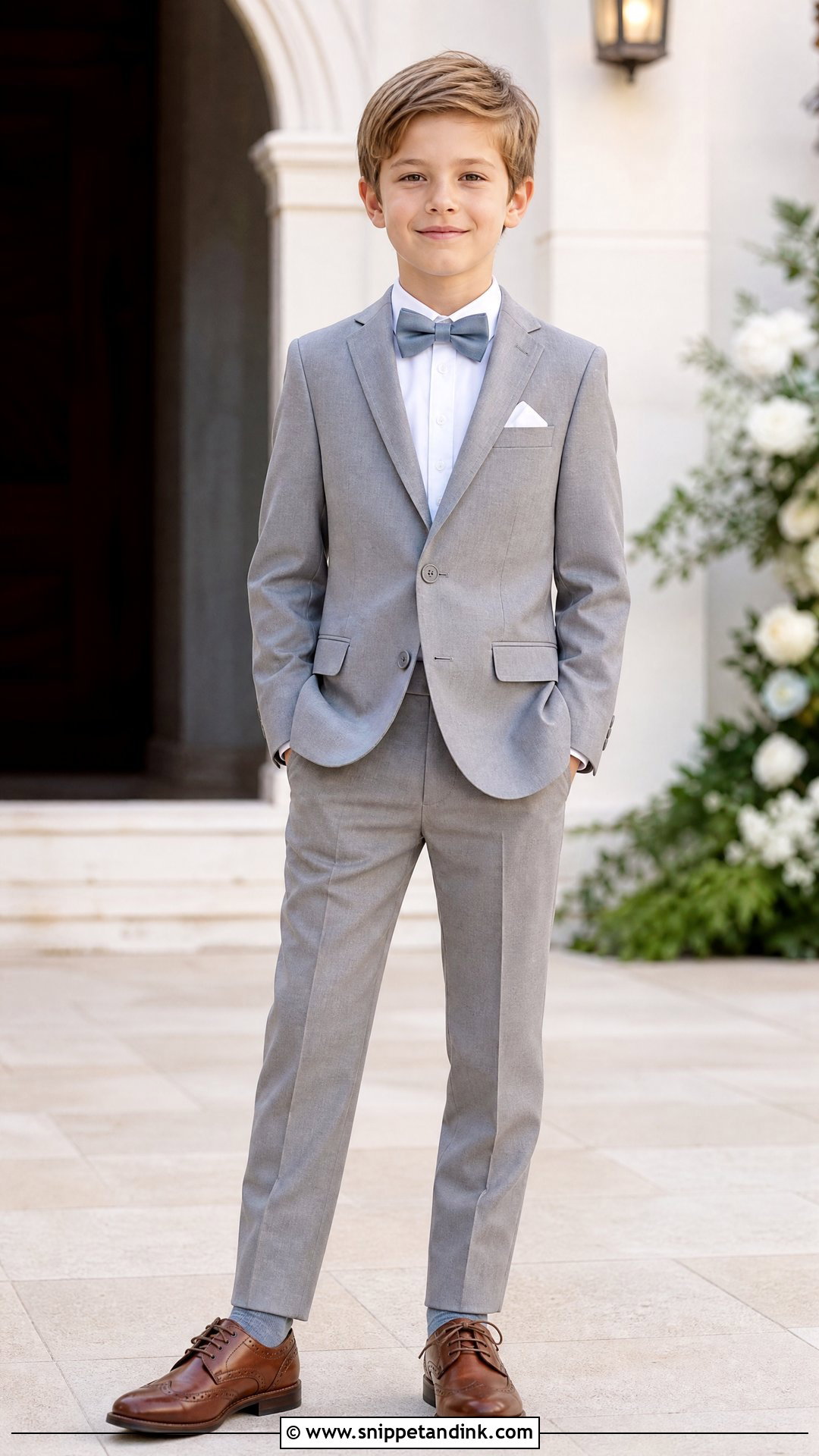 Light Gray Page Boy Suit - Snippet and Ink - 20 Page Boys Ideas