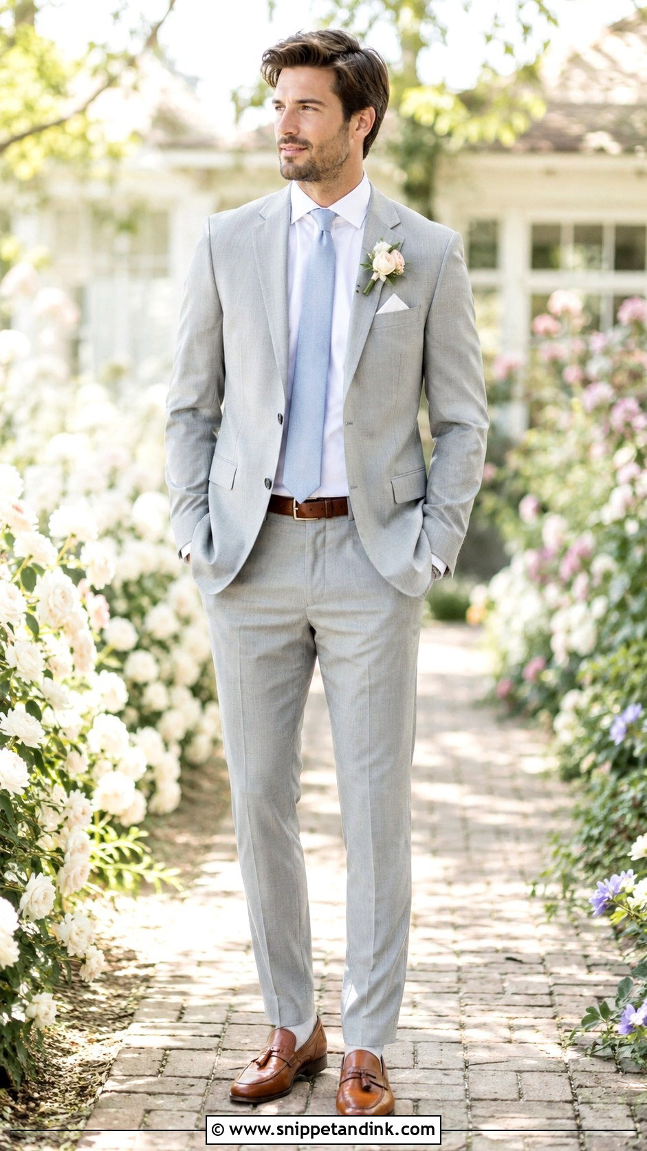 Light Gray Suit Bridesman Attire - Snippet and Ink - 20 Bridesmen Attire Ideas