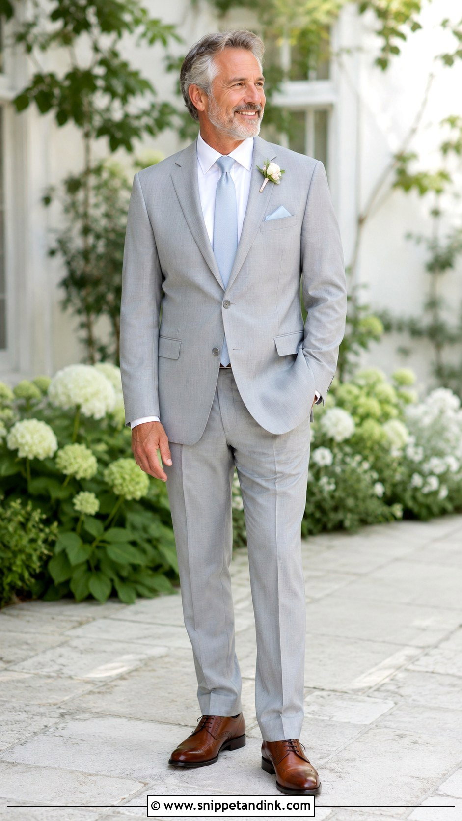 Light Gray Suit Father Wedding Outfit - Snippet and Ink - 25 Father Wedding Outfit Ideas