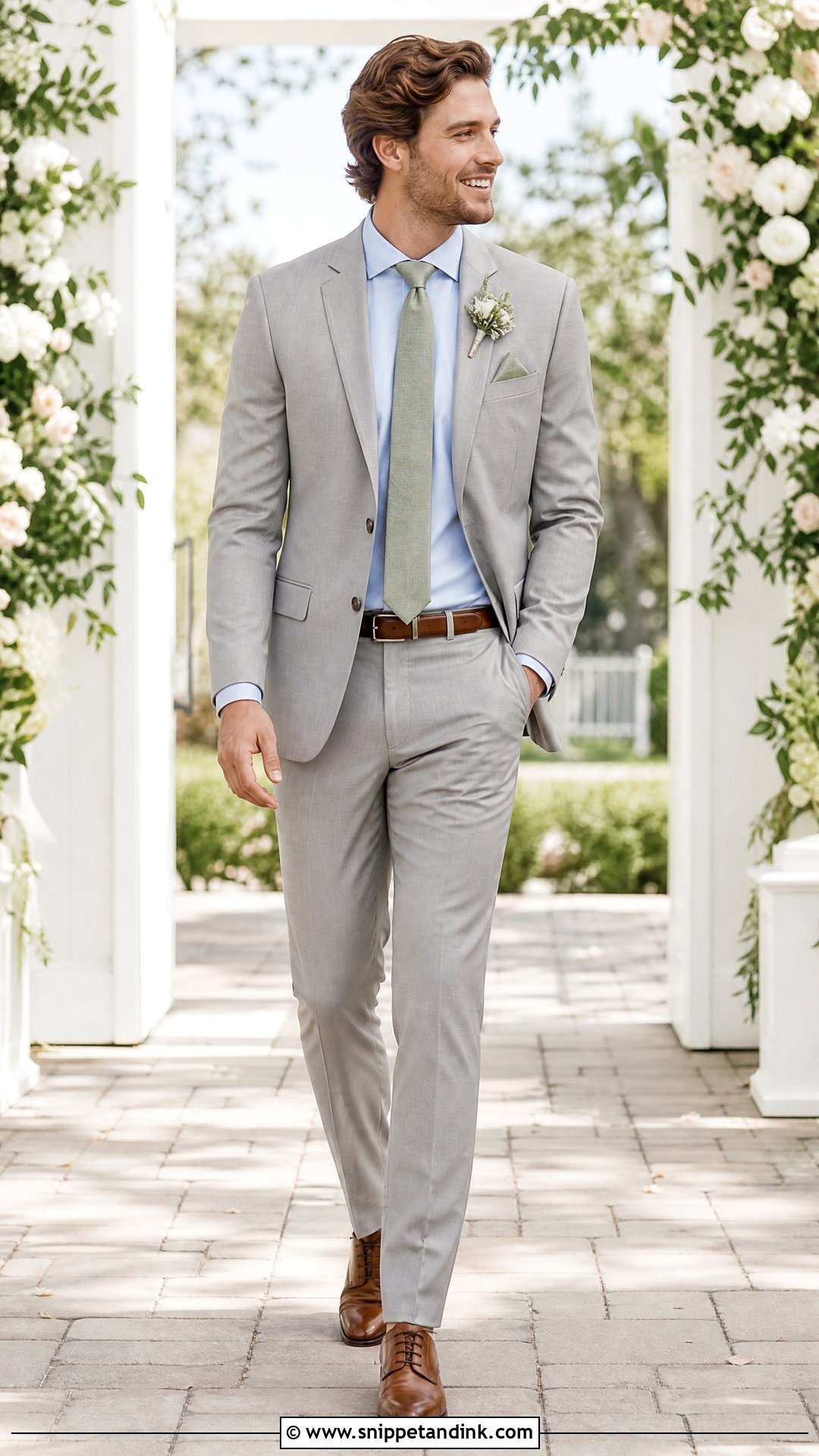 Light Gray Suit Wedding Usher Outfit - Snippet and Ink - 20 Usher Wedding Outfits