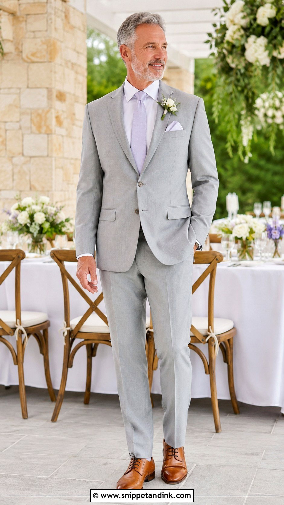 Light Gray Suit - Snippet and Ink - 25 Father of the Bride Suit Ideas