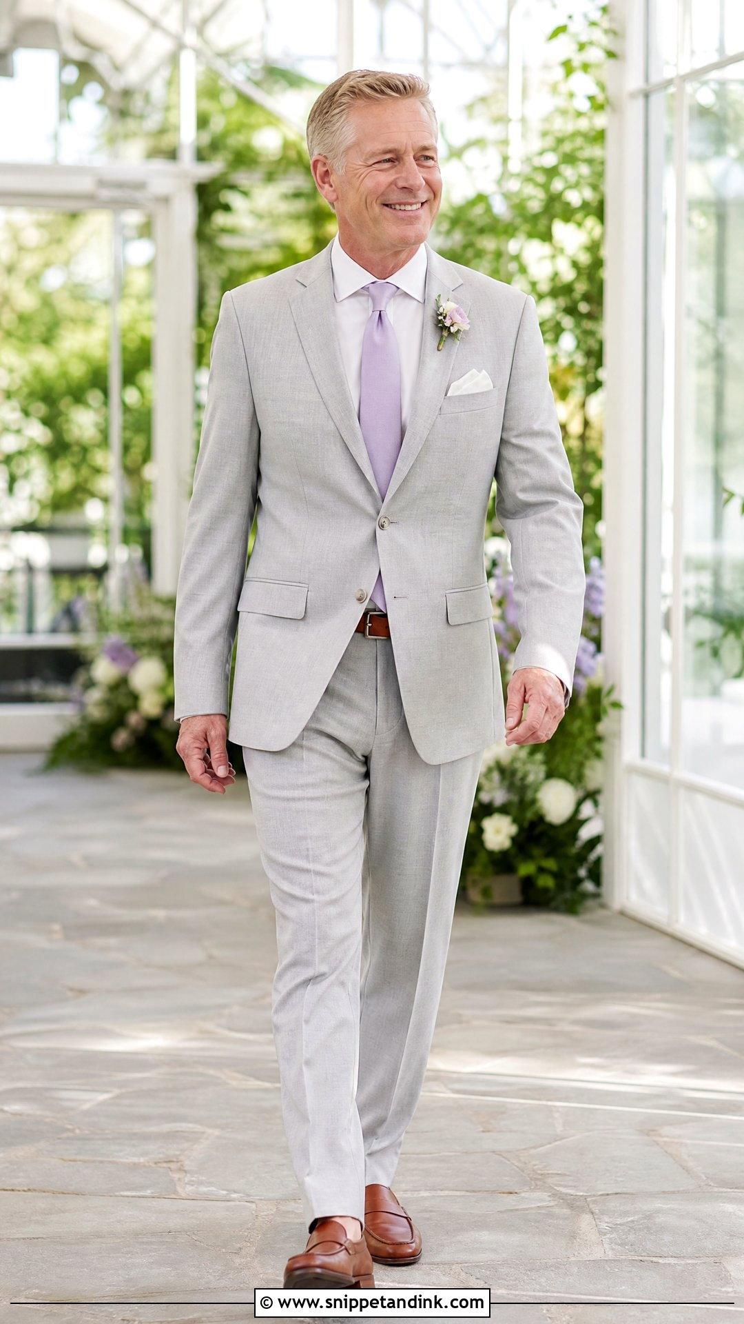 Light Gray Summer Suit Father Wedding Outfit - Snippet and Ink - 20 Wedding Outfit for Father Ideas