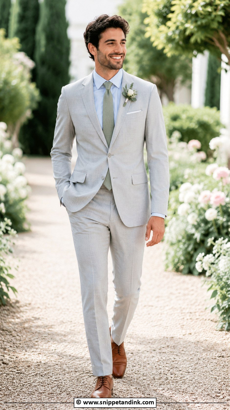 Light Gray Wedding Suit - Snippet and Ink - 35 Wedding Suit Ideas