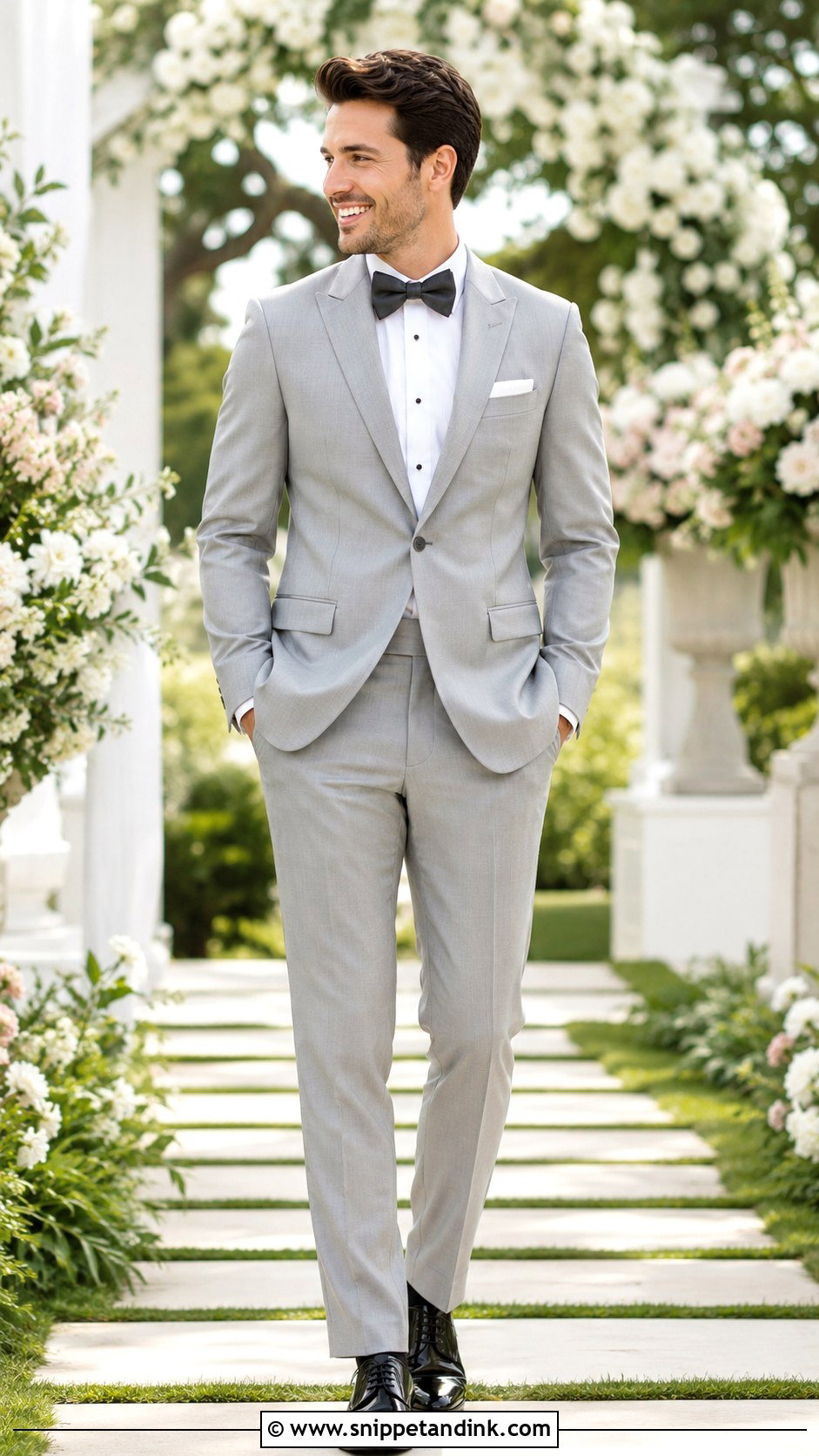 Light Gray Wedding Tux - Snippet and Ink - 30 Wedding Tux Ideas