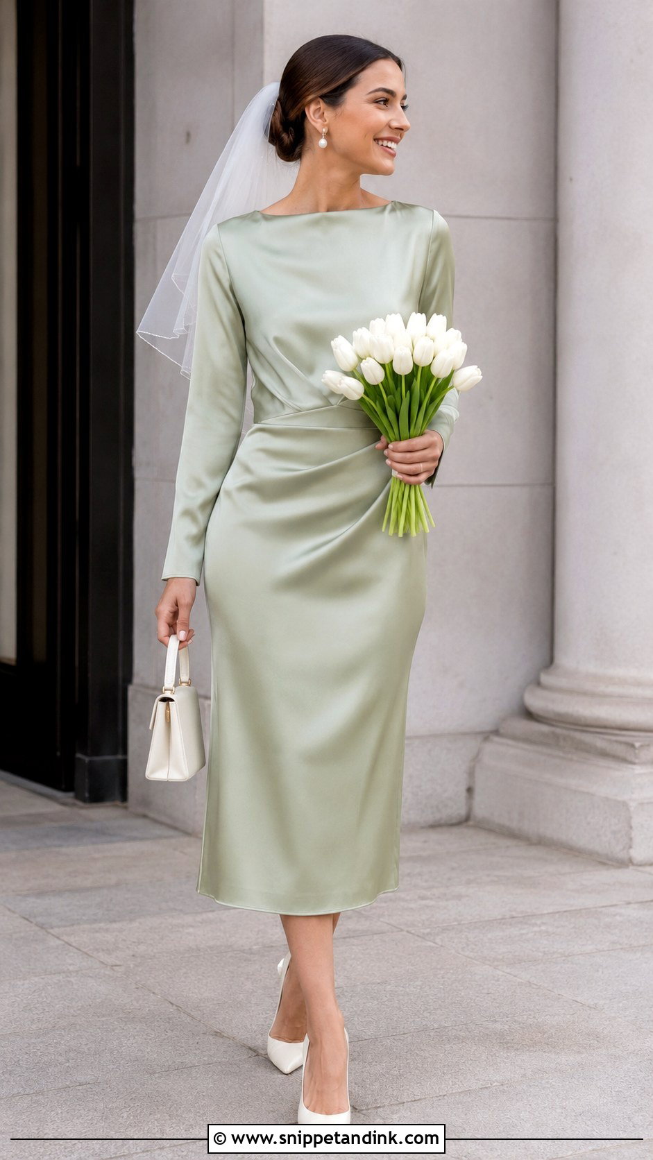 Light Green Courthouse Wedding Dress - Snippet and Ink - 25 Light Green Wedding Dress Ideas