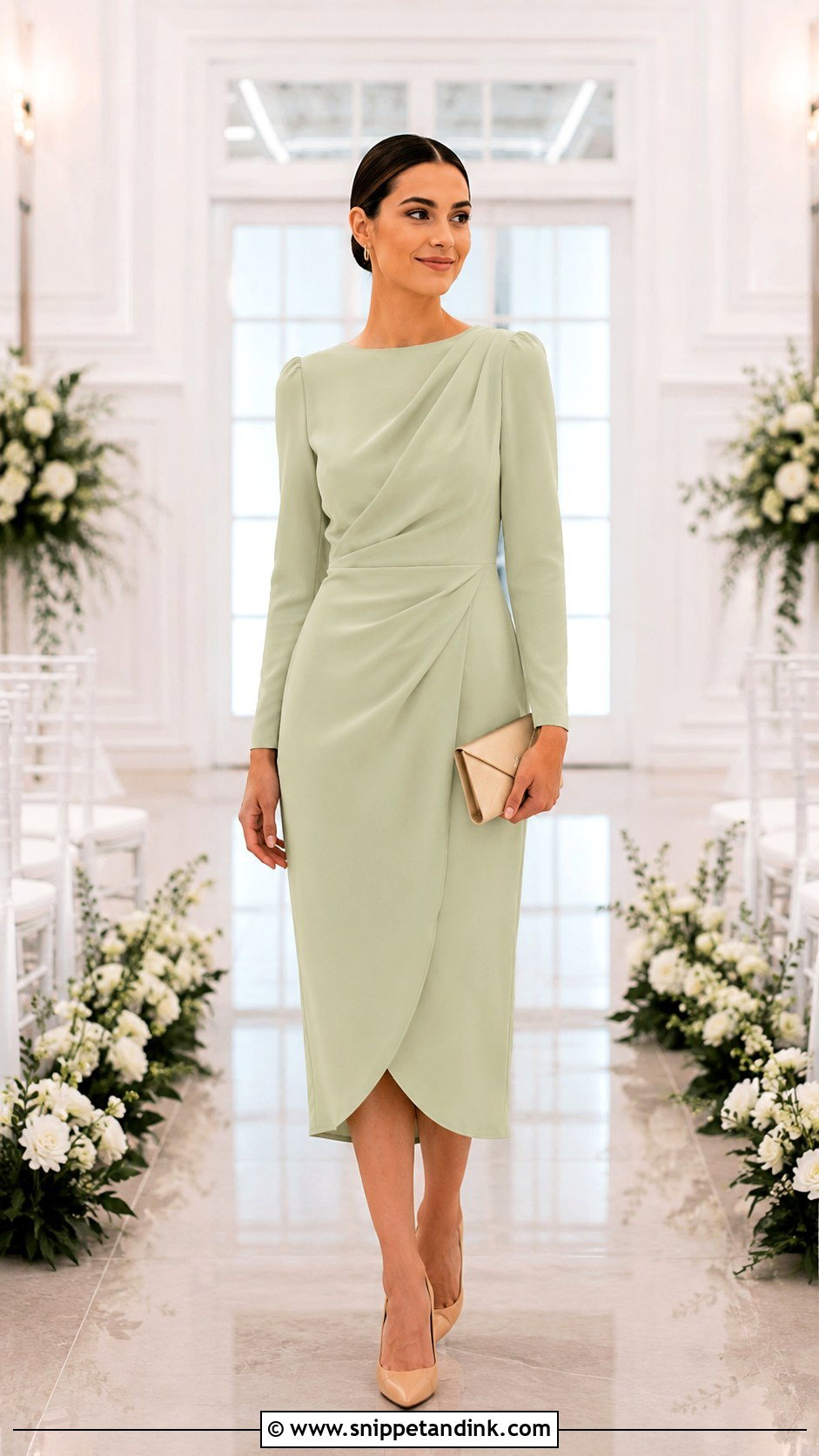 Light Green Long Sleeve Dress Outfit - Snippet and Ink - 25 Light Green Dress Outfit Wedding Ideas