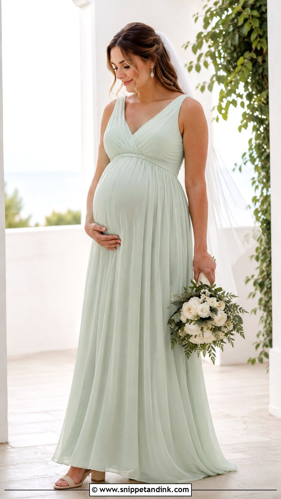Light Green Maternity Wedding Dress - Snippet and Ink - 25 Light Green Wedding Dress Ideas