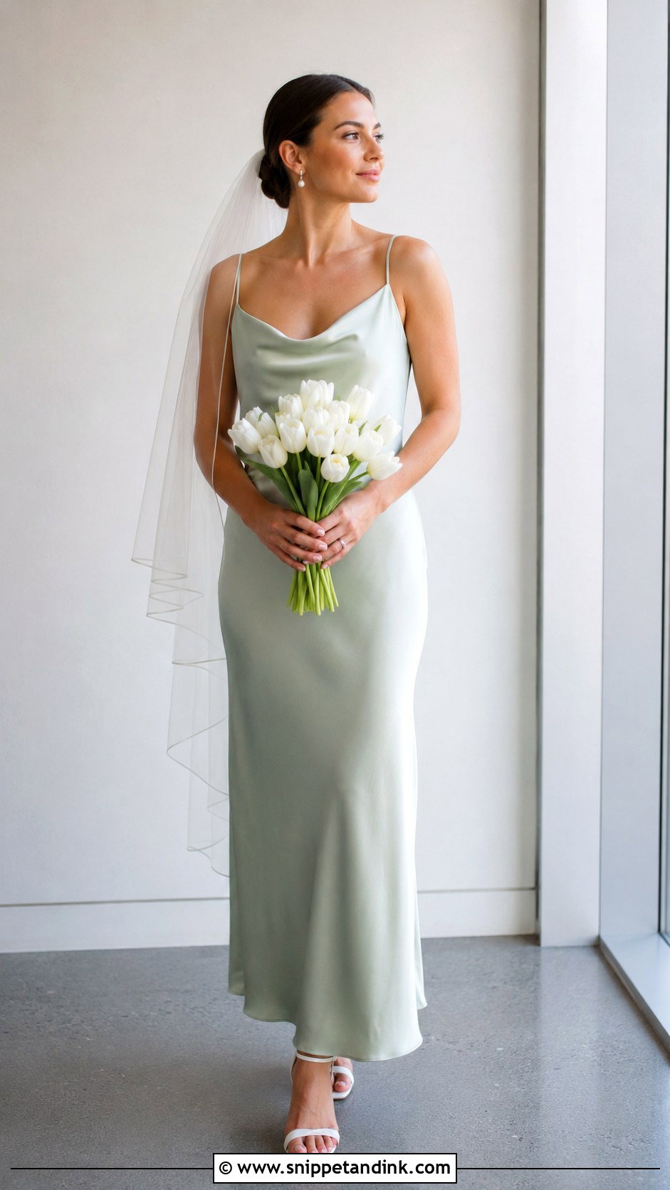 Light Green Slip Wedding Dress - Snippet and Ink - 25 Light Green Wedding Dress Ideas
