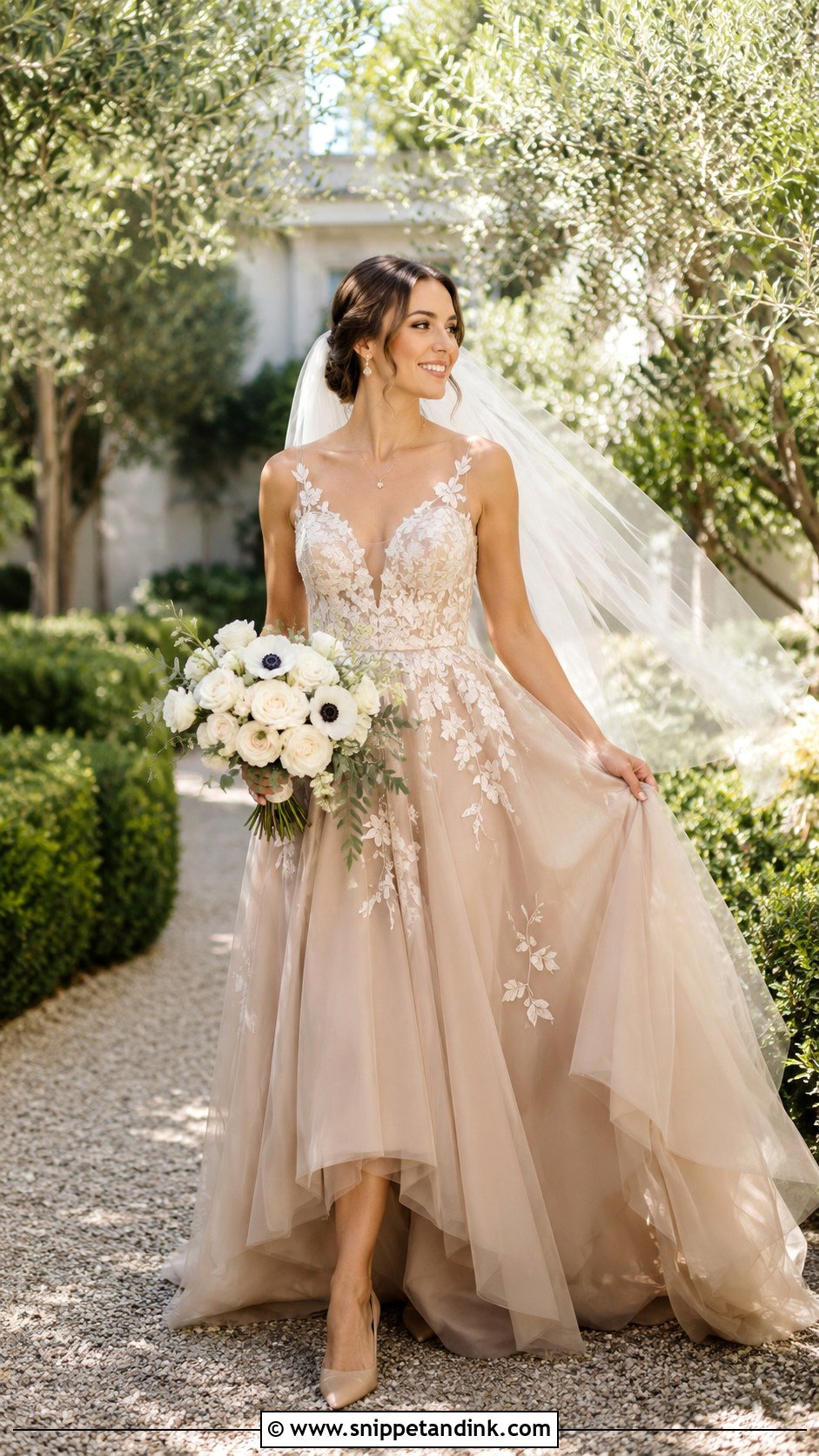 Light Mocha Wedding Dress - Snippet and Ink - 20 Mocha Wedding Dress Ideas