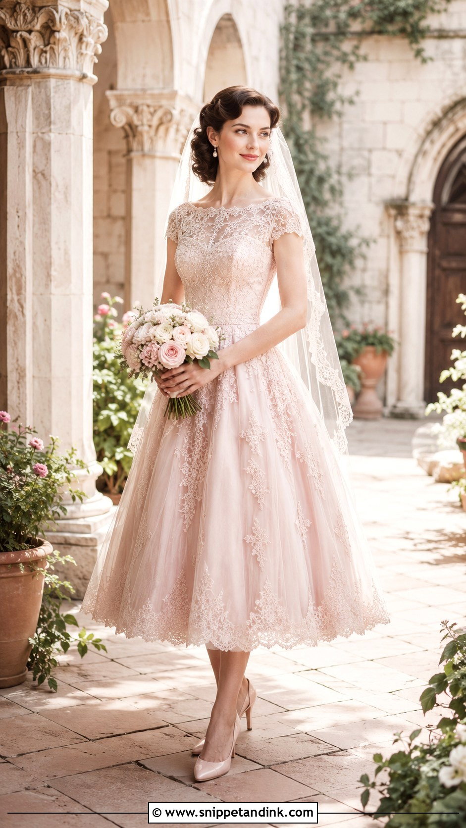 Light Pink Vintage Wedding Dress - Snippet and Ink - 30 Light Pink Wedding Dress Ideas
