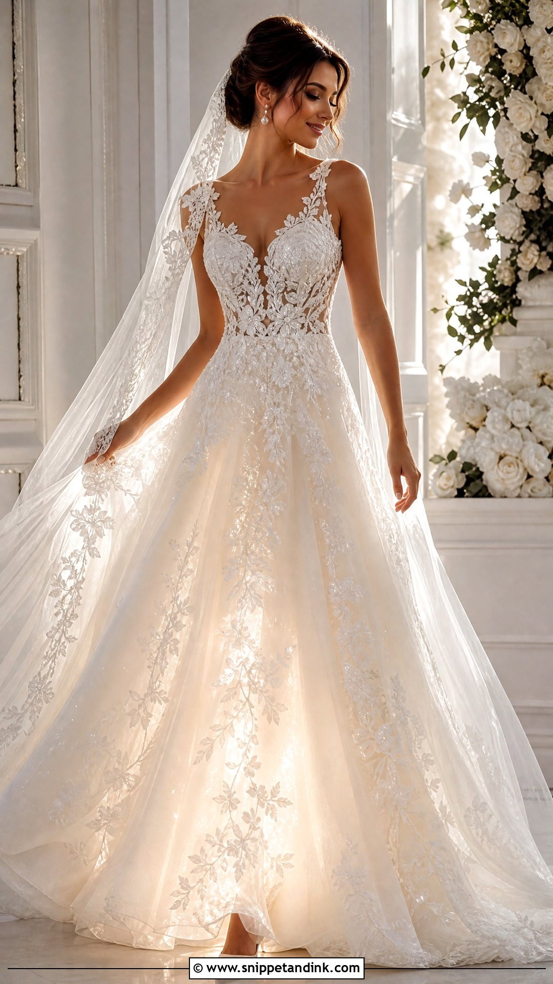 Light Up Lace Wedding Dress - Snippet and Ink - 20 Light Up Wedding Dress Ideas