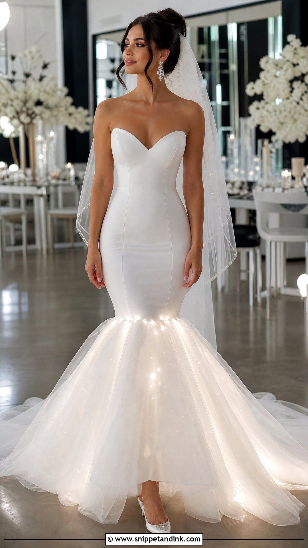 Light Up Mermaid Wedding Dress - Snippet and Ink - 20 Light Up Wedding Dress Ideas