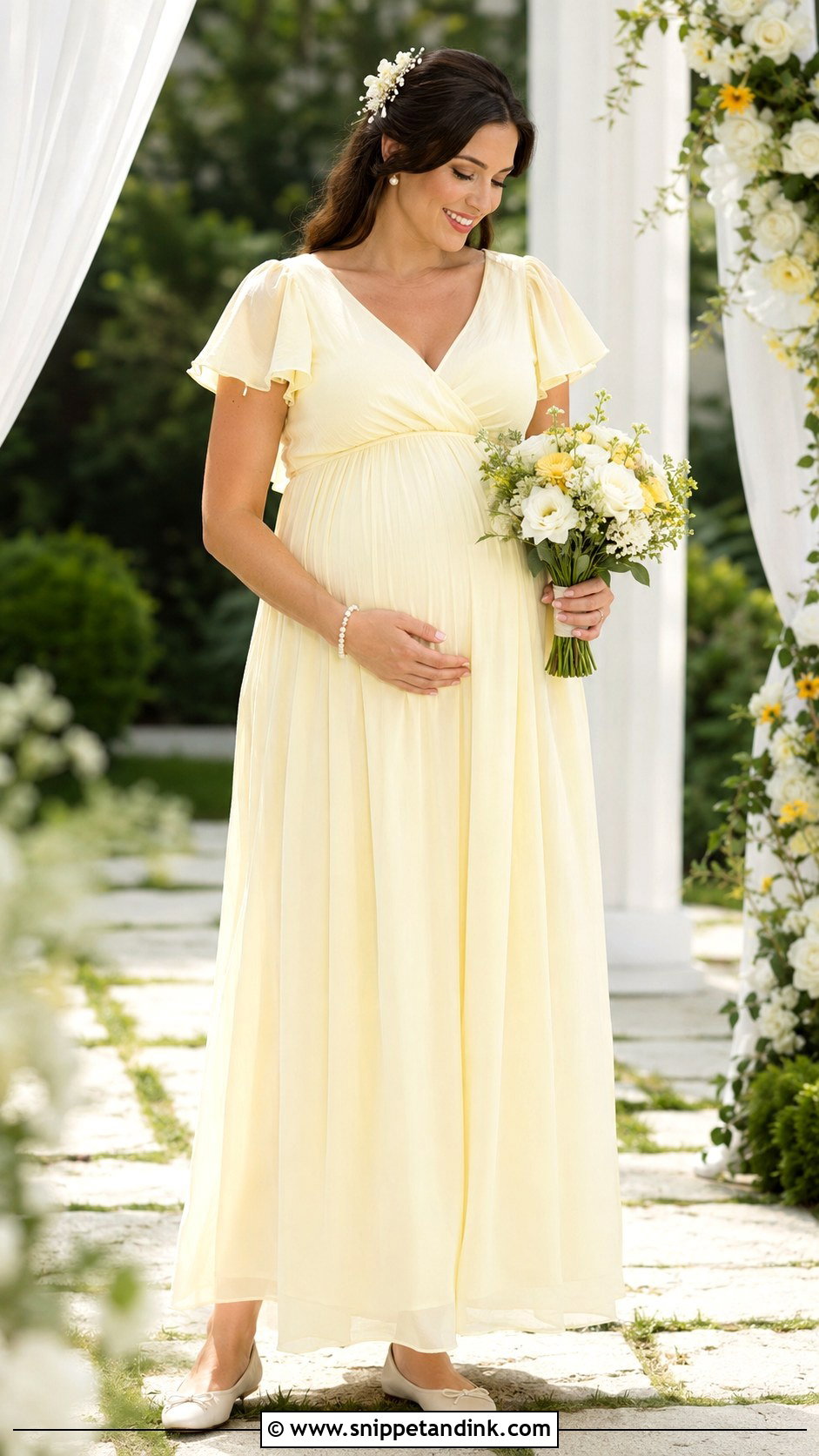 Light Yellow Maternity Wedding Dress - Snippet and Ink - 20 Light Yellow Wedding Dress Ideas
