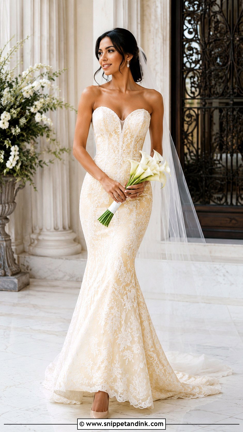 Light Yellow Mermaid Wedding Dress - Snippet and Ink - 20 Light Yellow Wedding Dress Ideas