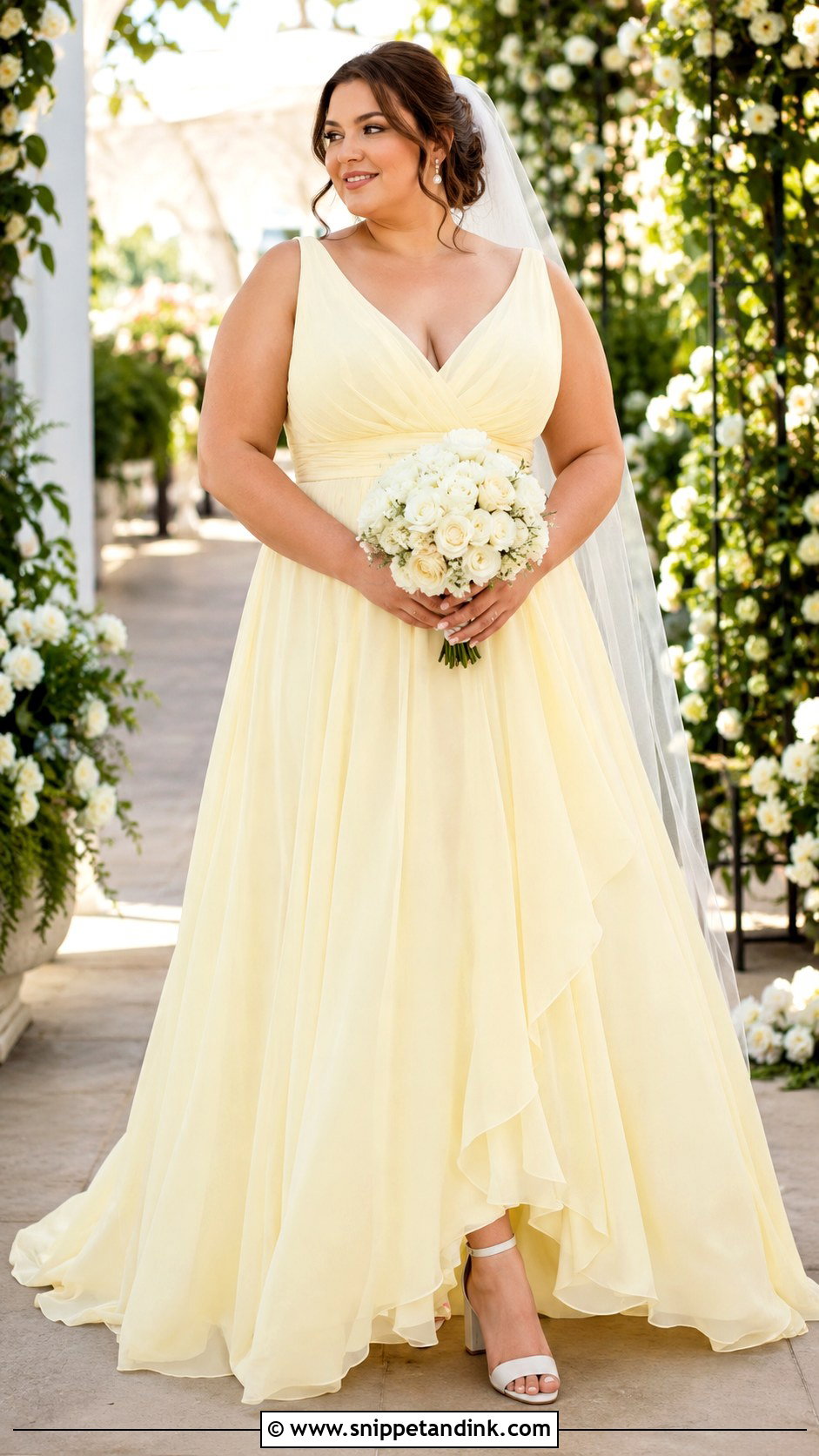 Light Yellow Plus Size Wedding Dress - Snippet and Ink - 20 Light Yellow Wedding Dress Ideas
