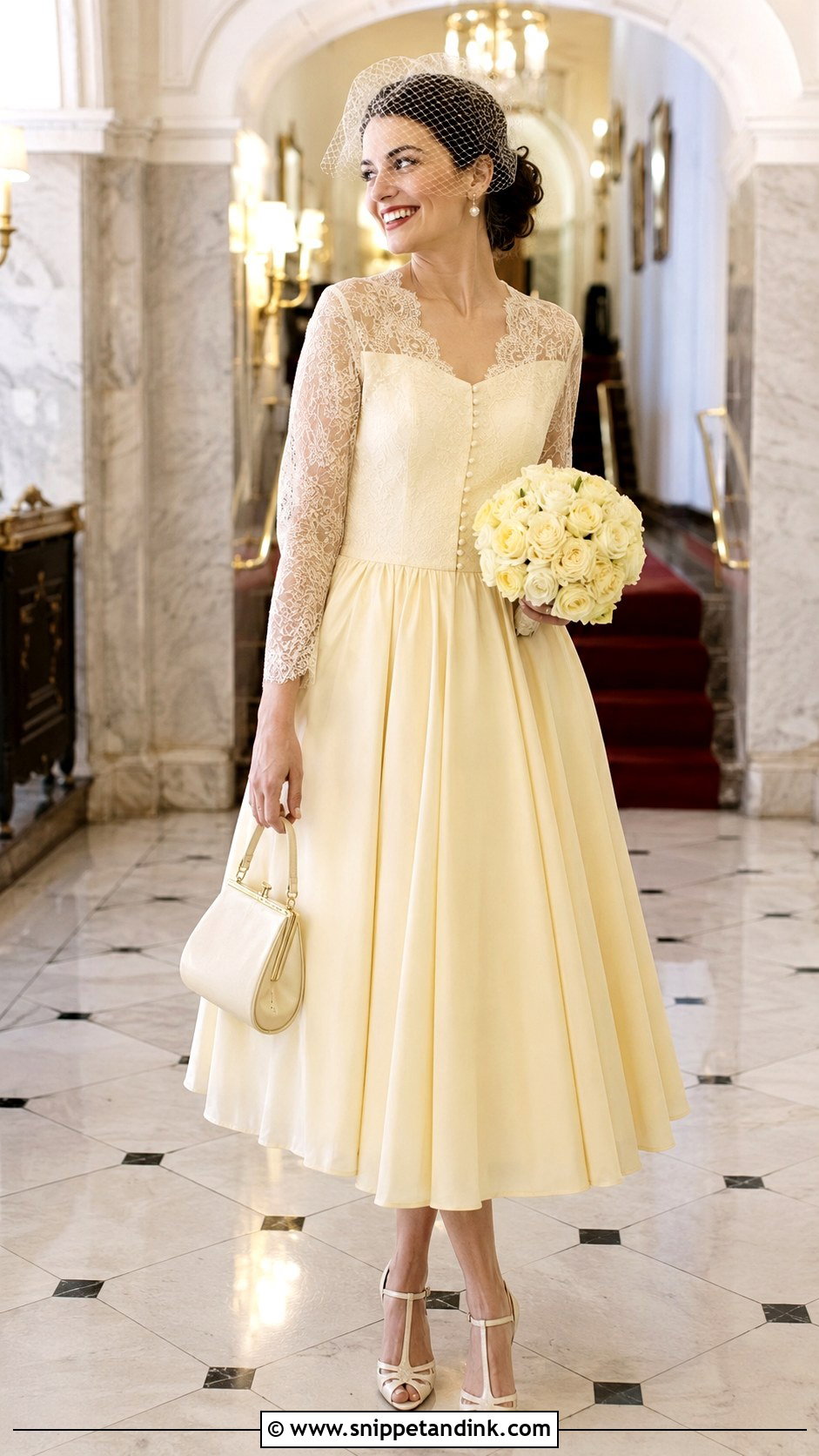 Light Yellow Vintage Wedding Dress - Snippet and Ink - 20 Light Yellow Wedding Dress Ideas