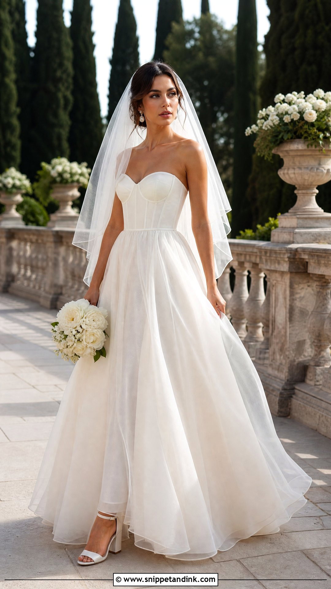 Lightweight Organza Ball Gown - Snippet and Ink - 20 Outdoor Wedding Dresses