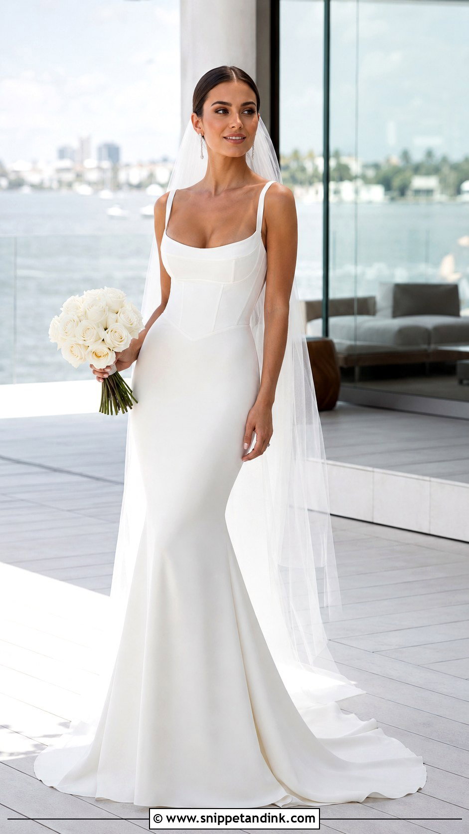 Lihi Hod Crepe Mermaid Wedding Dress - Snippet and Ink - 20 Lihi Hod Wedding Dress Ideas