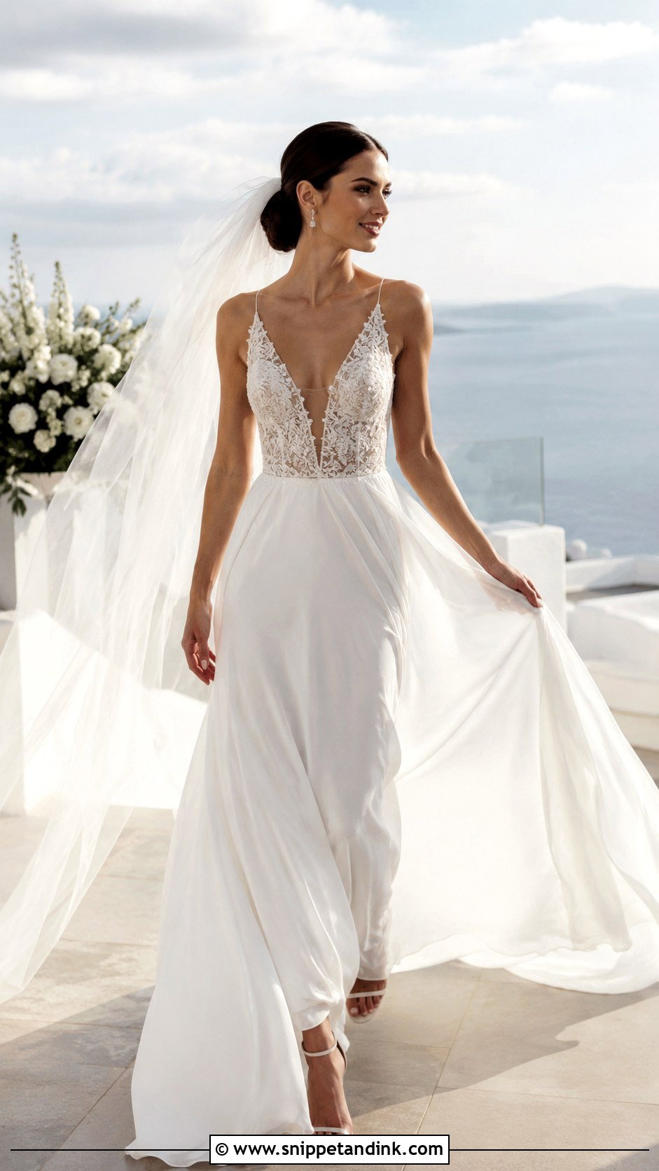 Lihi Hod Plunging V Neck Wedding Dress - Snippet and Ink - 20 Lihi Hod Wedding Dress Ideas