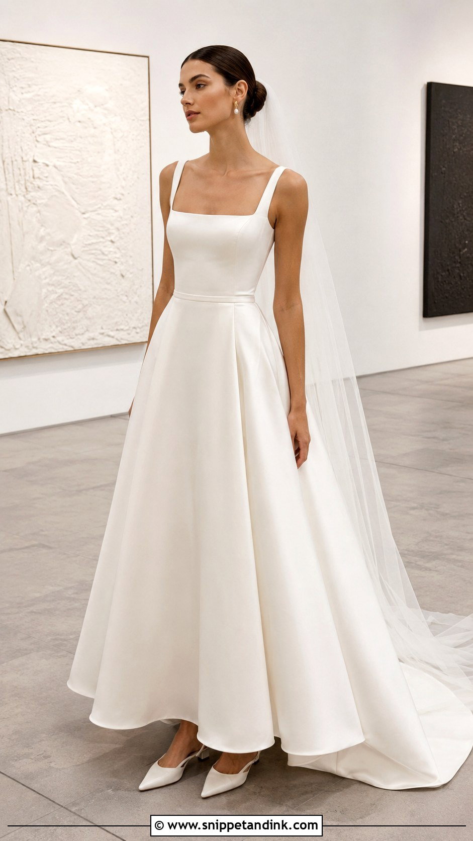 Lihi Hod Square Neck Wedding Dress - Snippet and Ink - 20 Lihi Hod Wedding Dress Ideas