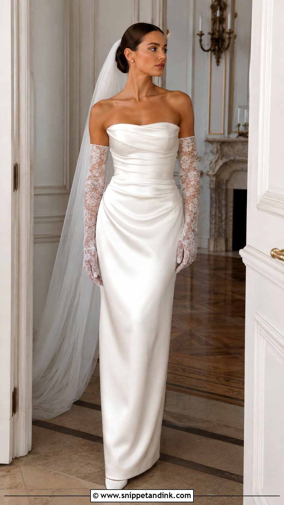 Lihi Hod Wedding Dress With Lace Gloves - Snippet and Ink - 20 Lihi Hod Wedding Dress Ideas