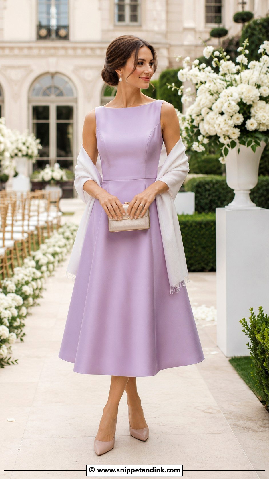 Lilac A Line Dress Wedding Outfit - Snippet and Ink - 25 Lilac Dress Wedding Outfit Ideas