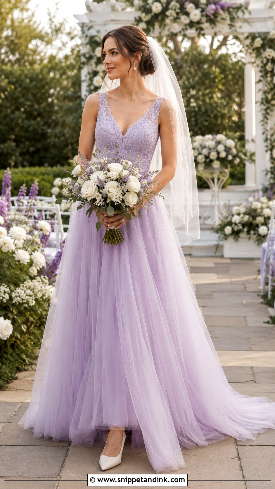 Lilac A Line Wedding Dress - Snippet and Ink - 20 Lilac Wedding Dress the Bride Ideas