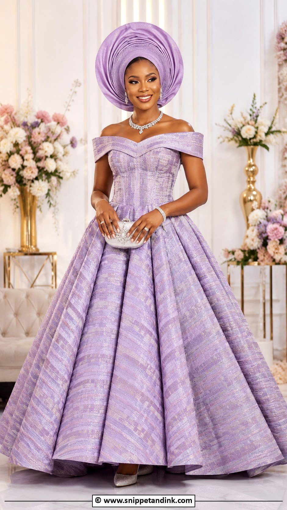 Lilac Asooke Ball Gown - Snippet and Ink - 25 Asooke Styles for Brides
