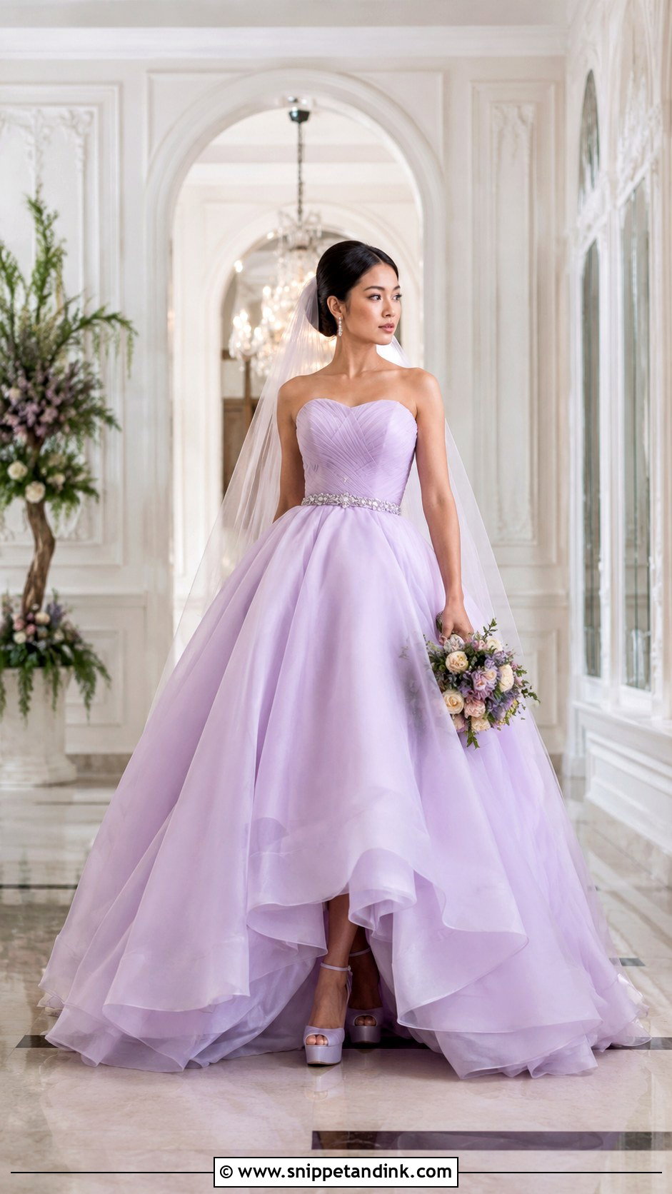 Lilac Ball Gown Bridal Dress - Snippet and Ink - 20 Lilac Bridal Dress Ideas