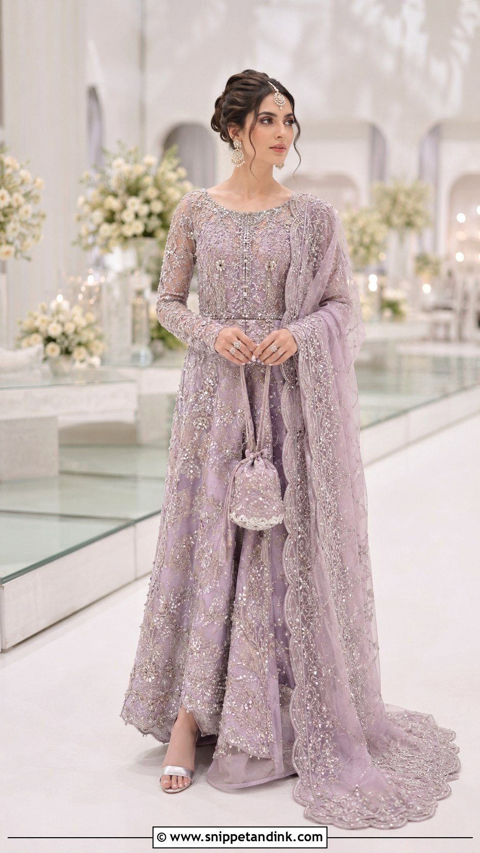 Lilac Bridal Pishwas Haris Shakeel Bridal Dress - Snippet and Ink - 20 Haris Shakeel Bridal Dresses