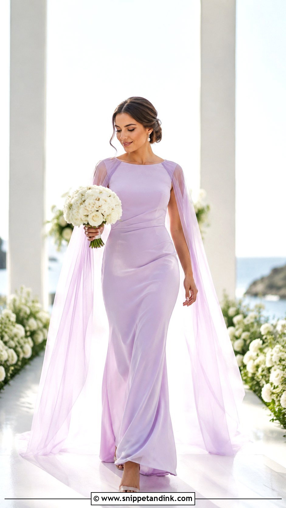 Lilac Cape Wedding Dress - Snippet and Ink - 25 Lilac Wedding Dress Ideas