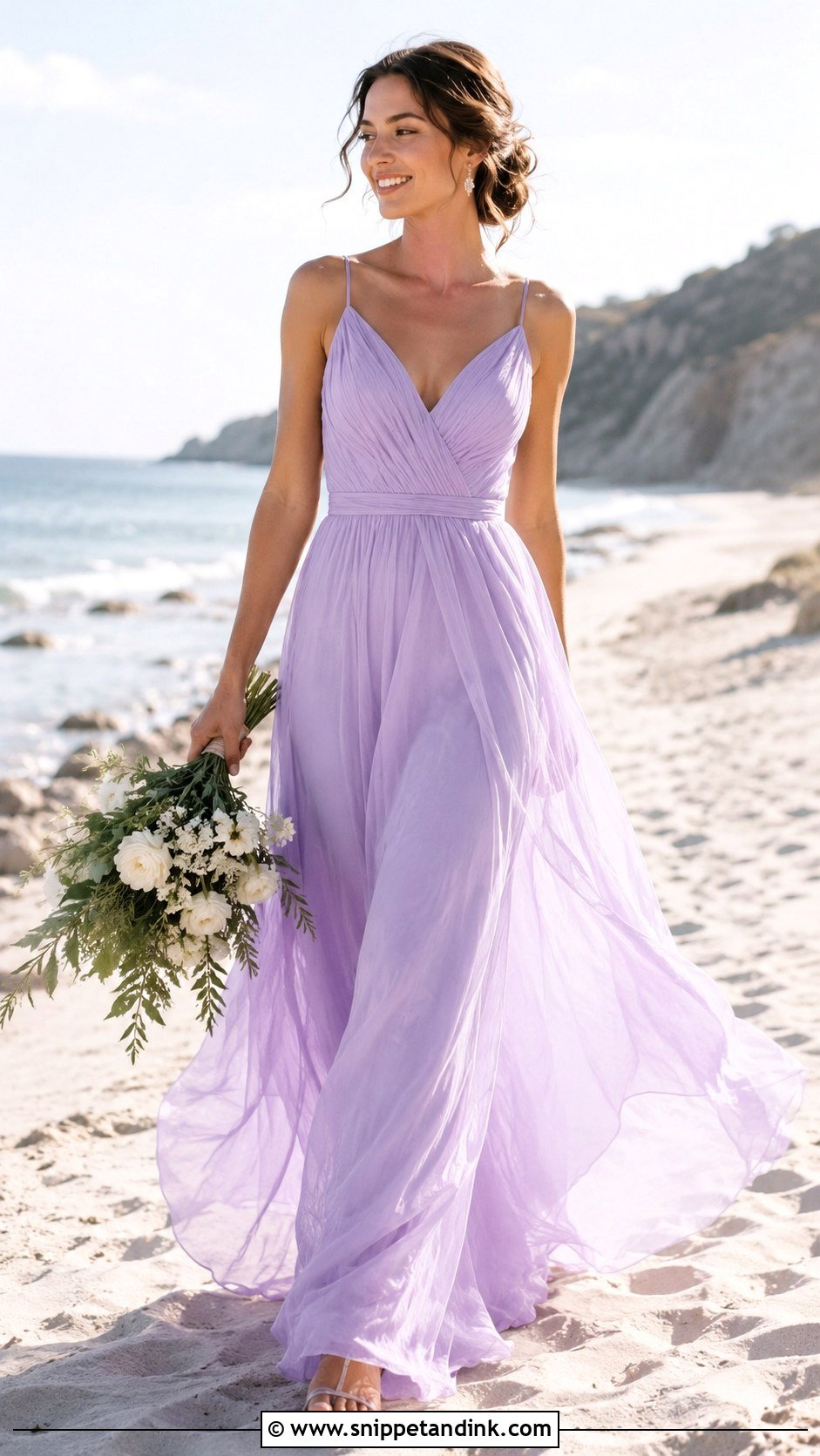 Lilac Chiffon Wedding Dress - Snippet and Ink - 25 Light Purple Wedding Dress Ideas