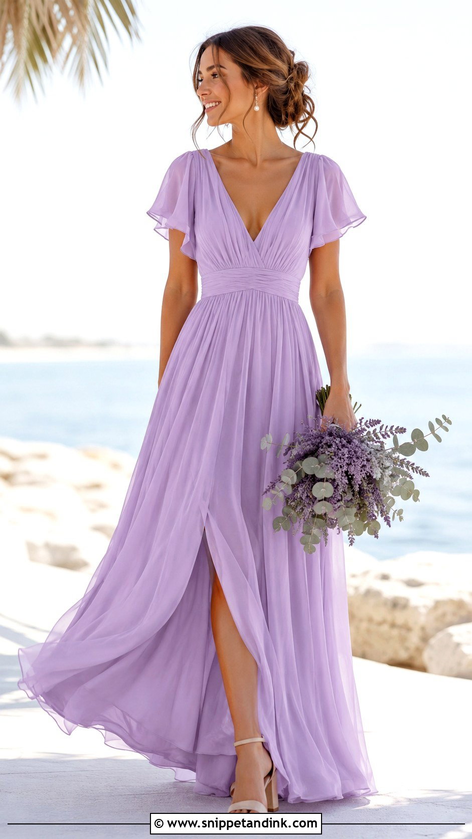 Lilac Chiffon Wedding Dress - Snippet and Ink - 25 Lilac Wedding Dress Ideas