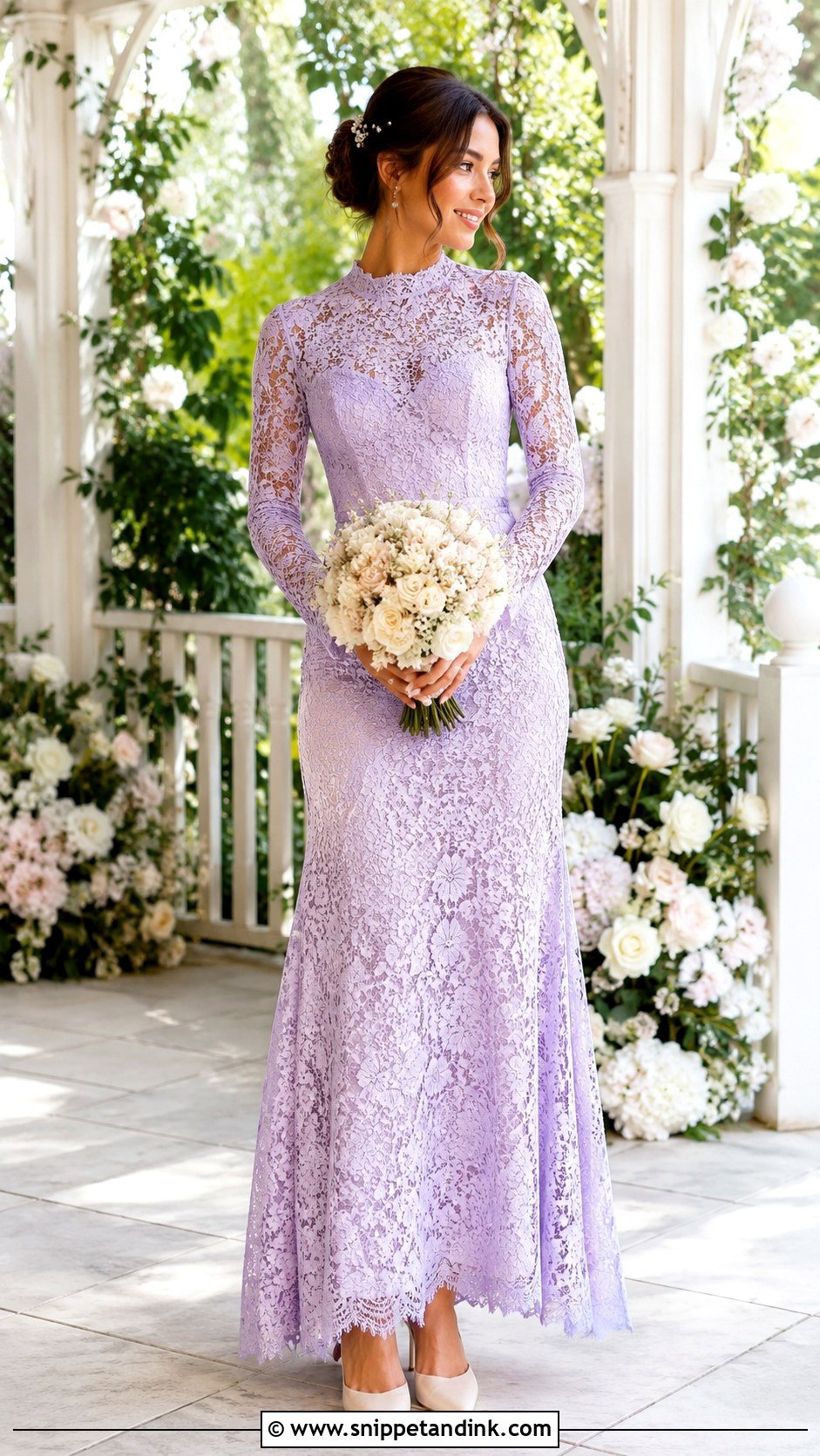 Lilac Lace Wedding Dress - Snippet and Ink - 25 Lilac Wedding Dress Ideas