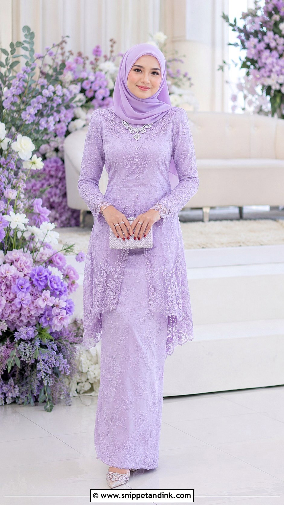 Lilac Malay Wedding Dress - Snippet and Ink - 30 Malay Wedding Dress Ideas