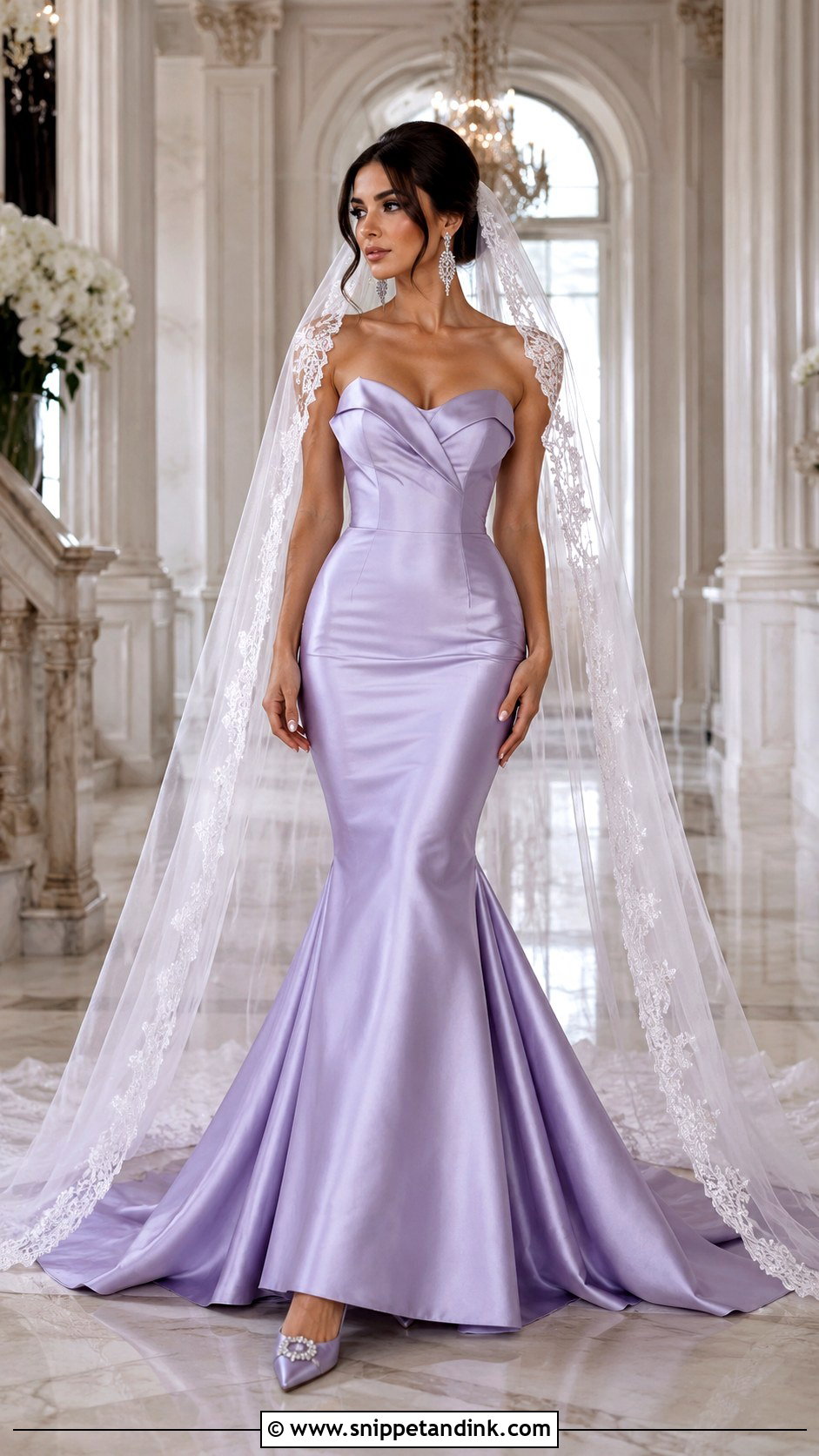 Lilac Mermaid Bridal Dress - Snippet and Ink - 20 Lilac Bridal Dress Ideas