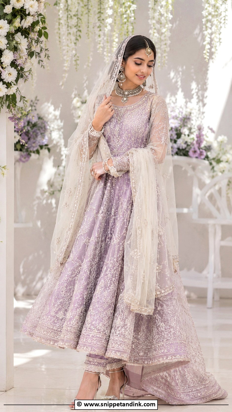 Lilac Nikkah Anarkali Outfit - Snippet and Ink - 35 Nikkah Dress Ideas