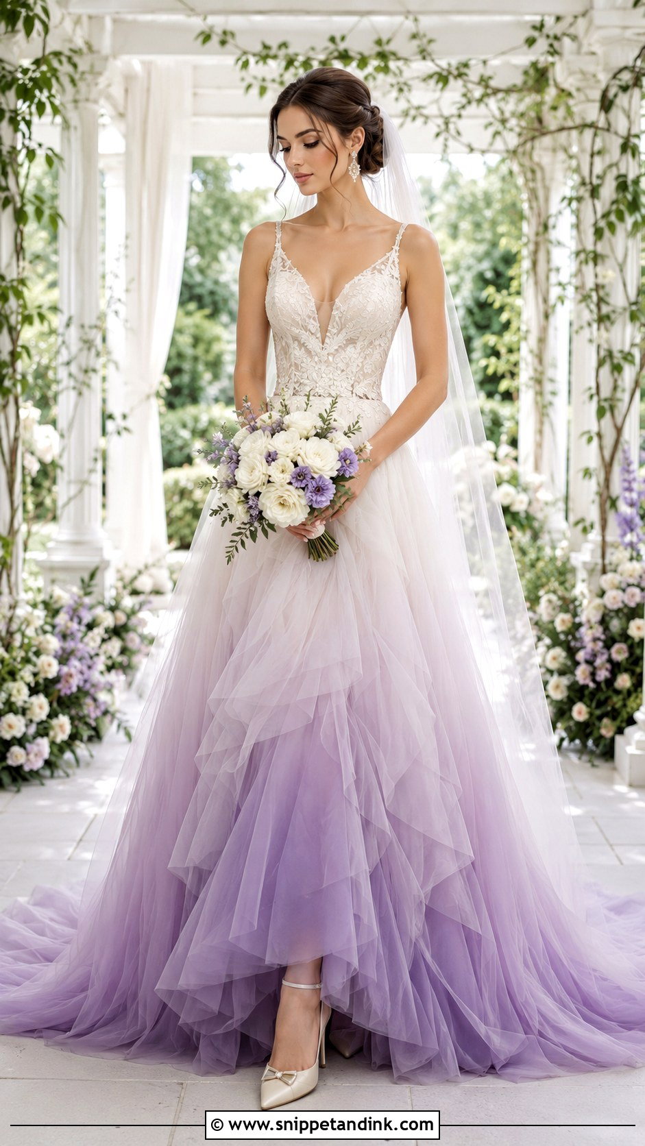 Lilac Ombre Bridal Dress - Snippet and Ink - 20 Lilac Bridal Dress Ideas