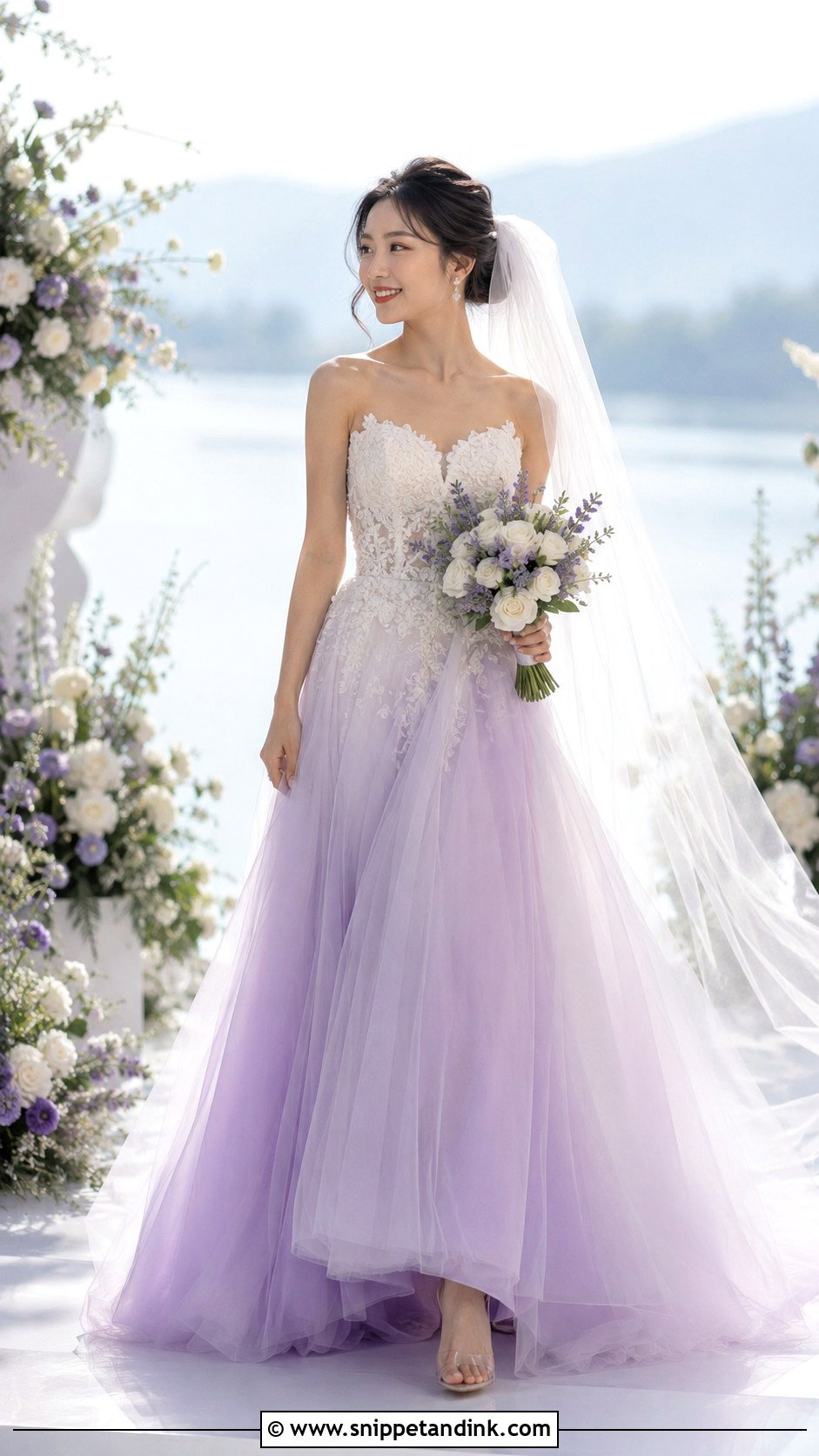 Lilac Ombre Wedding Dress - Snippet and Ink - 25 Lilac Wedding Dress Ideas
