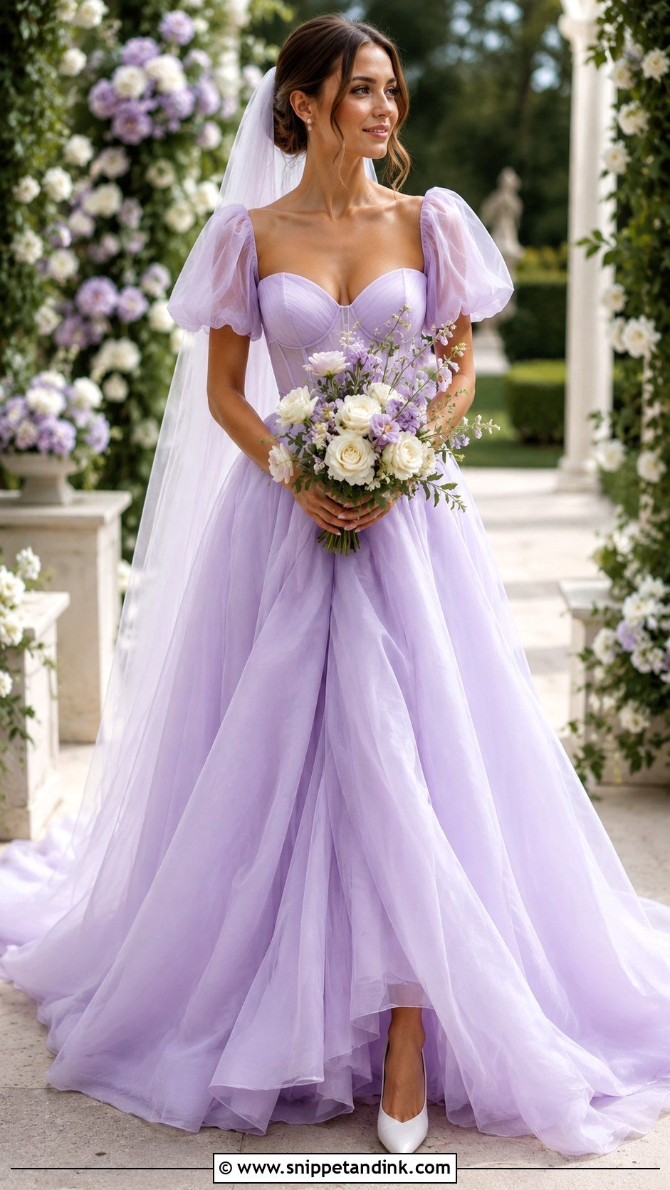 Lilac Organza Wedding Dress - Snippet and Ink - 25 Lilac Wedding Dress Ideas