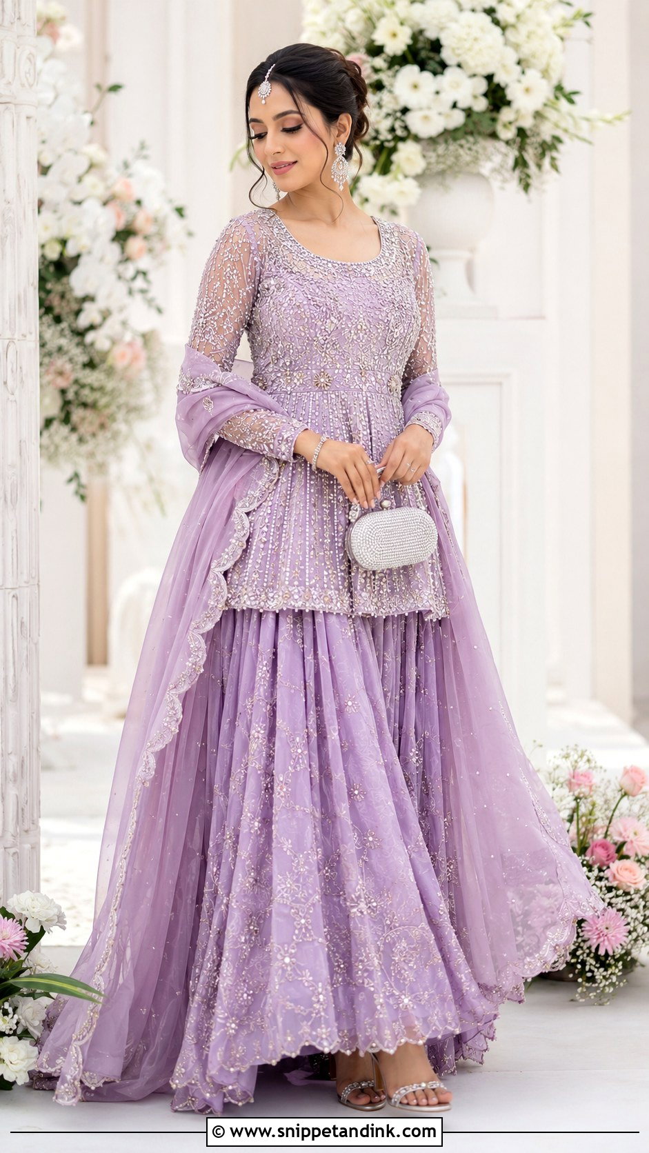 Lilac Peplum Nikkah Dress - Snippet and Ink - 20 Dresses for Nikkah