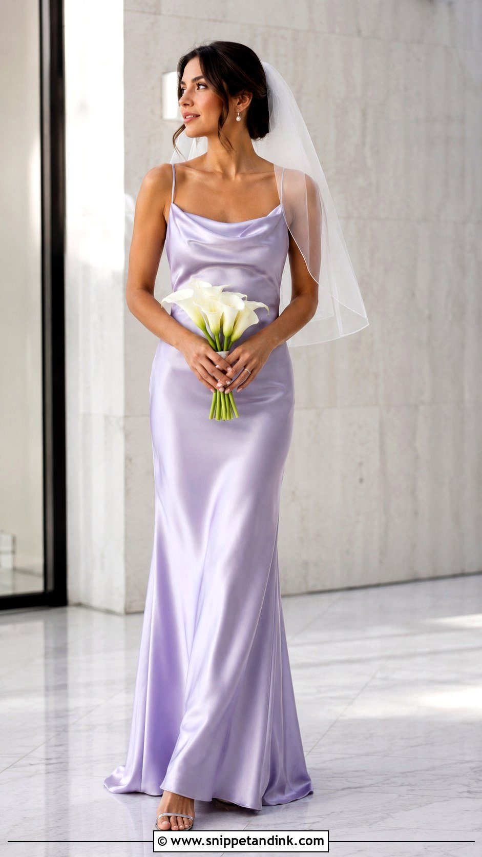 Lilac Satin Slip Wedding Dress - Snippet and Ink - 20 Lilac Wedding Dress the Bride Ideas