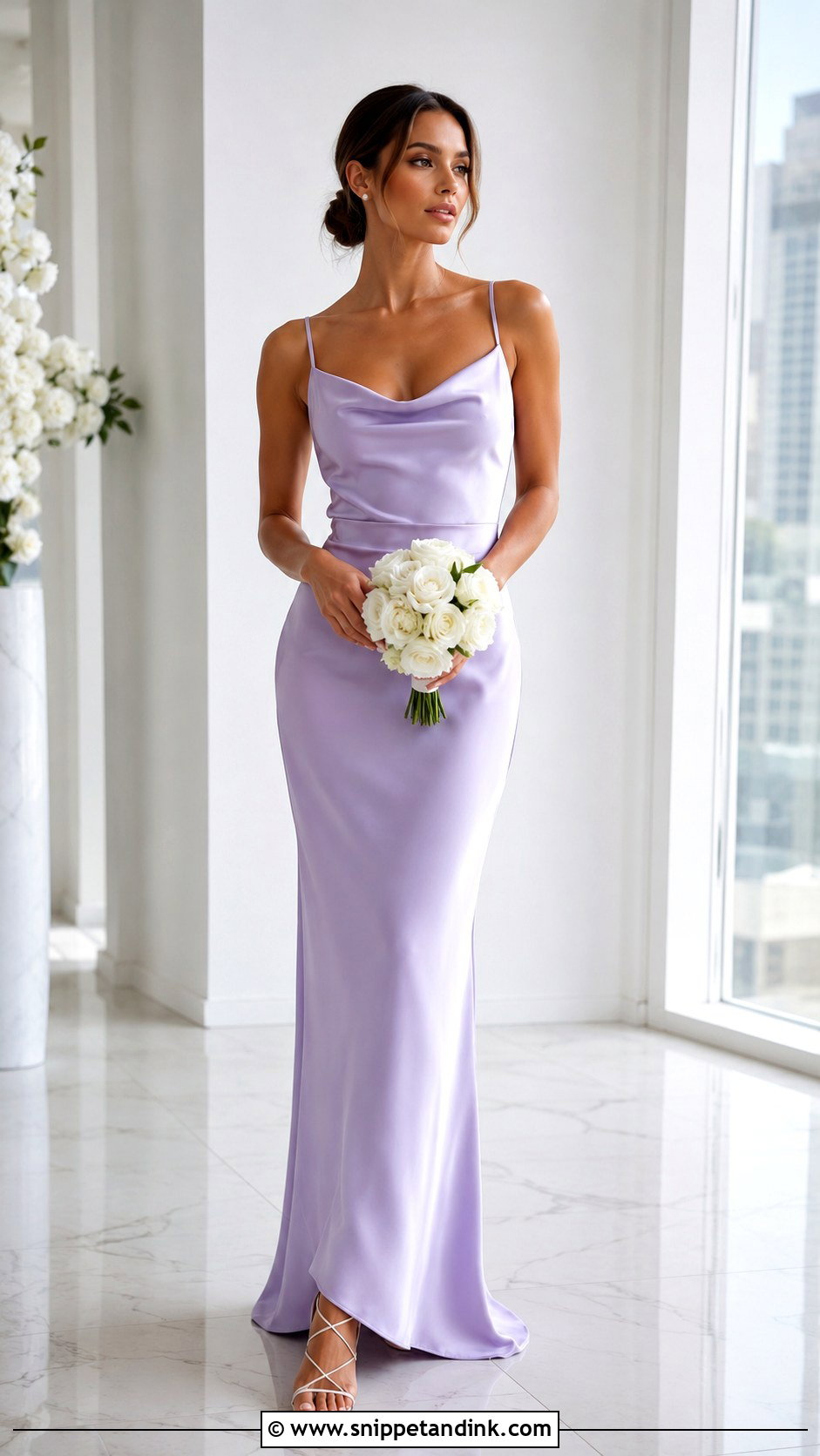 Lilac Satin Wedding Dress - Snippet and Ink - 25 Lilac Wedding Dress Ideas