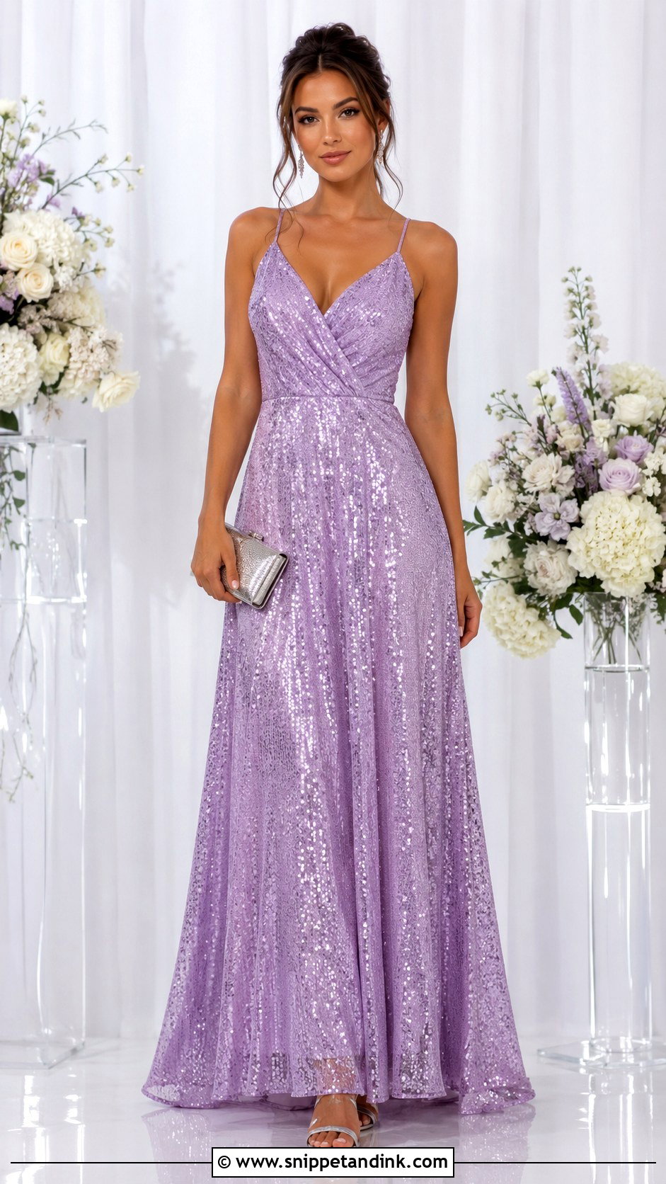 Lilac Sequin Gown - Snippet and Ink - 25 Fairytale Gowns