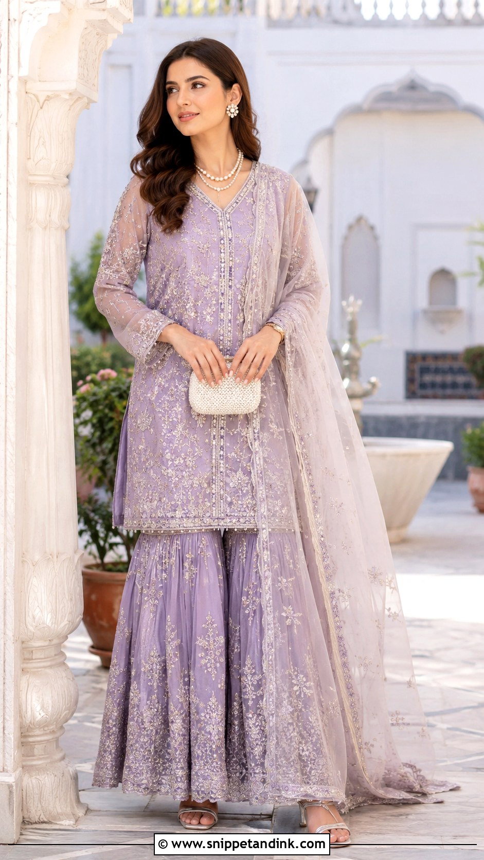 Lilac Sharara Outfit - Snippet and Ink - 30 Eid Mubarak Outfit Ideas