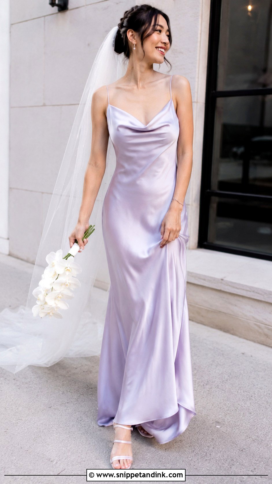 Lilac Slip Wedding Dress - Snippet and Ink - 25 Light Purple Wedding Dress Ideas