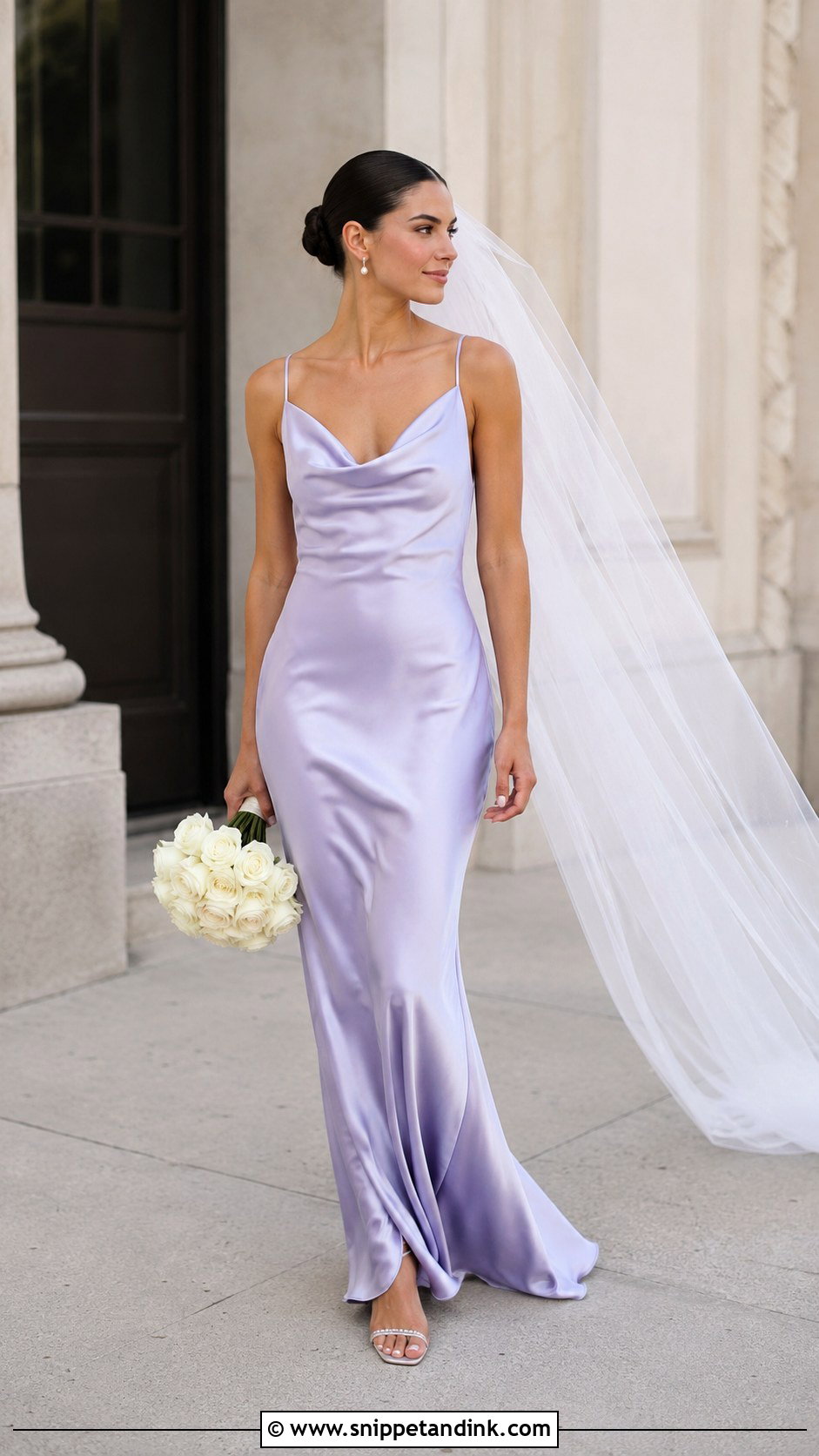 Lilac Slip Wedding Dress - Snippet and Ink - 25 Lilac Wedding Dress Ideas